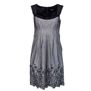 Nanette Lepore Grey Sweetheart Neckline Dress